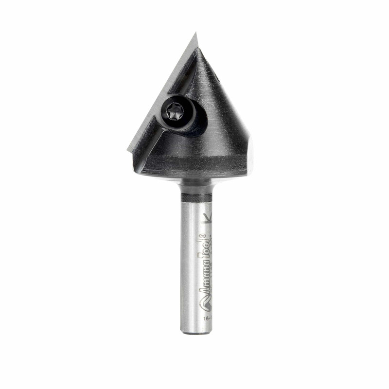 RC-1148  Insert V-Groove 60 Deg x 59 / 64 x 1/4 Inch Shank CNC Router Bit